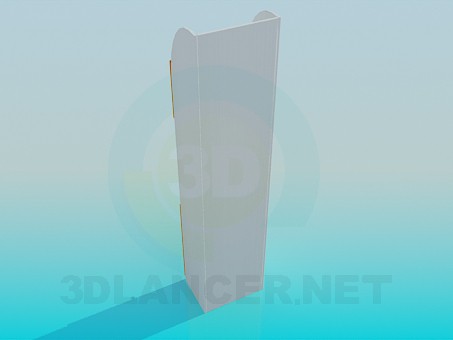 3d model Bookcase with doors - preview 3d model Bookcase with doors - preview