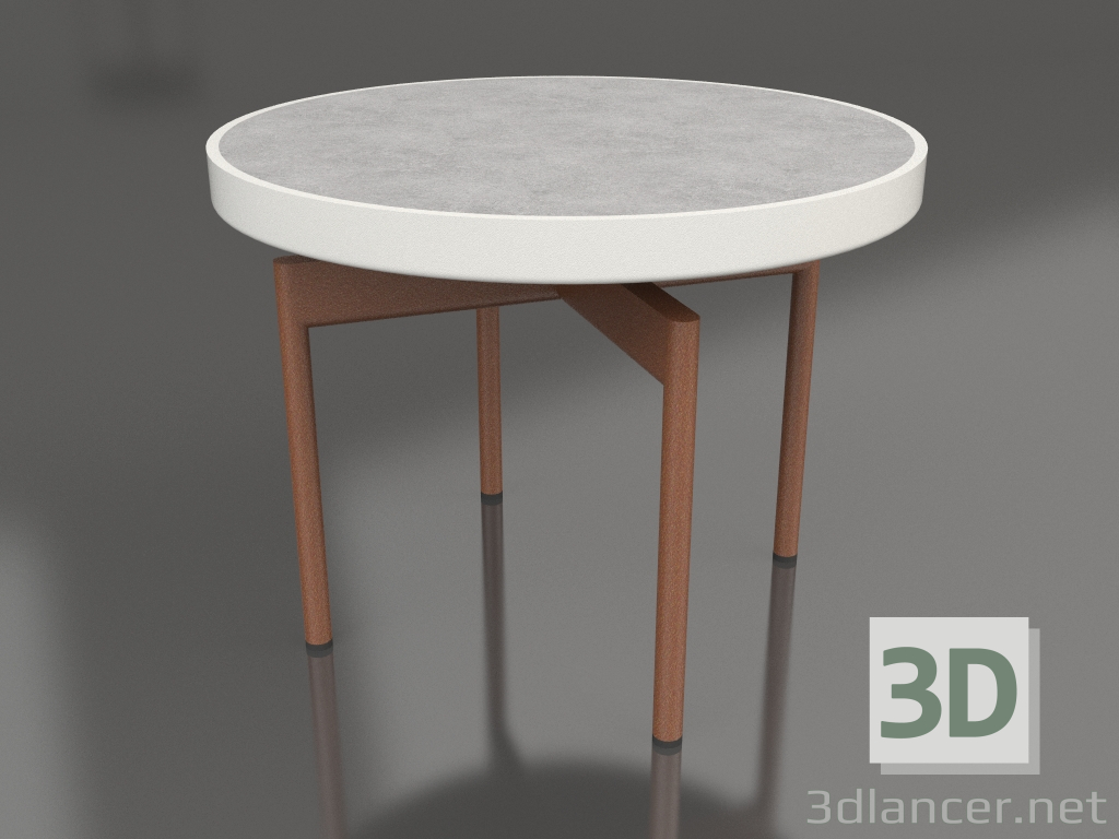modello 3D Tavolino rotondo Ø60 (Grigio agata, DEKTON Kreta) - anteprima