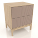 modèle 3D Table de chevet FARGO 2 tiroirs avec façades fraisées (beige, chêne éclairci, option 3) - preview