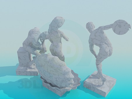 modelo 3D Escultura - escuchar modelo 3D Escultura - escuchar