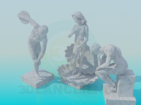 modelo 3D Escultura - escuchar modelo 3D Escultura - escuchar