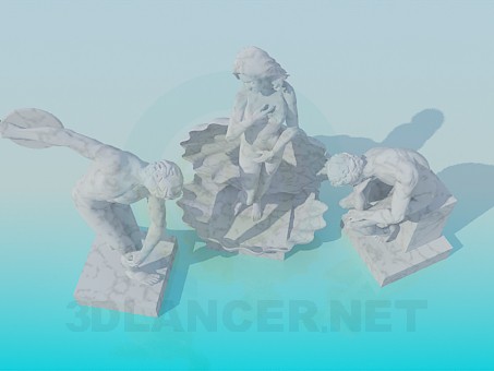 modelo 3D Escultura - escuchar modelo 3D Escultura - escuchar