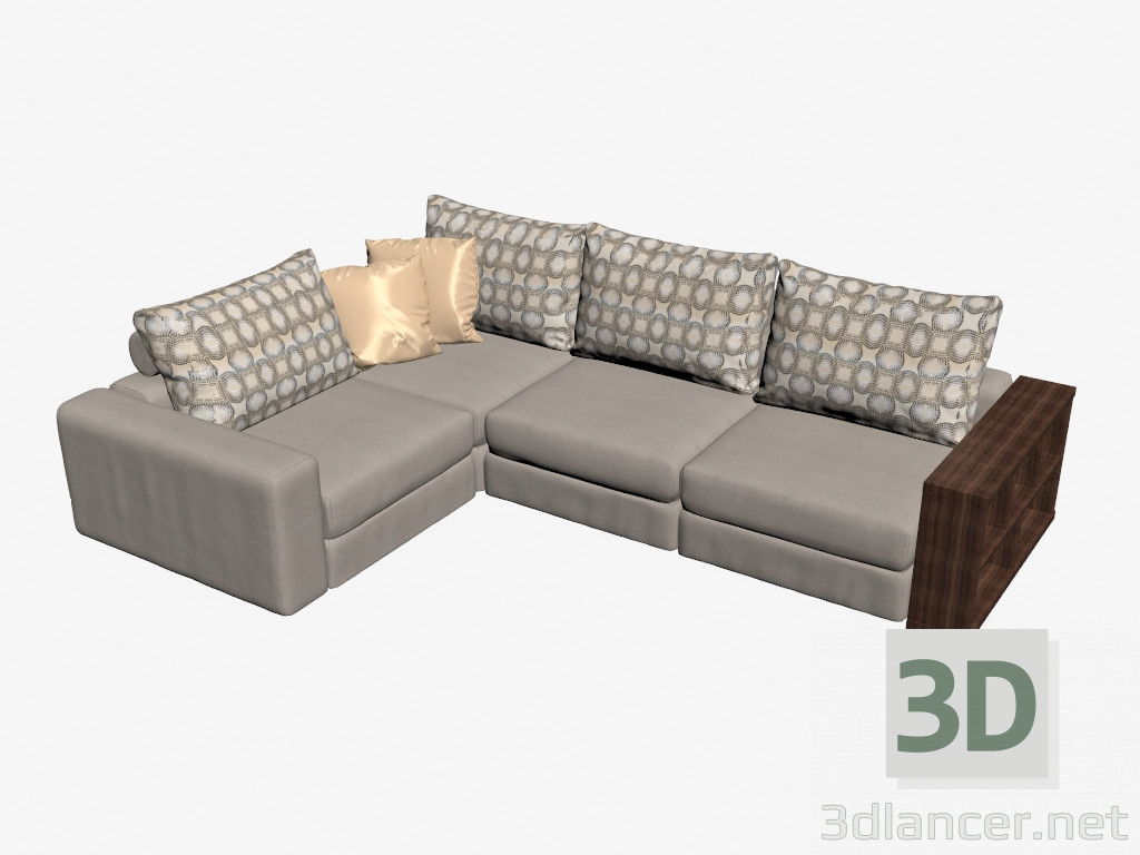 modèle 3D Canapé d'angle Atlant 2 - preview