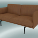 Modelo 3d Esboço do sofá do estúdio (refinar o couro do conhaque, preto) - preview