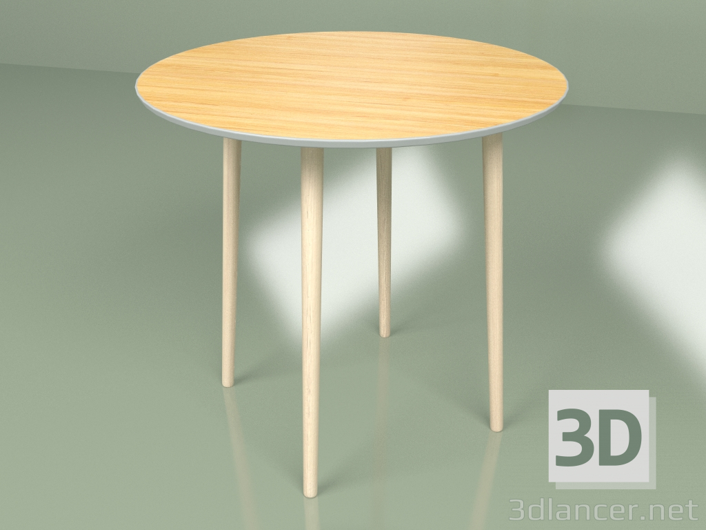 3d model Middle table Sputnik 80 cm veneer (light gray) - preview