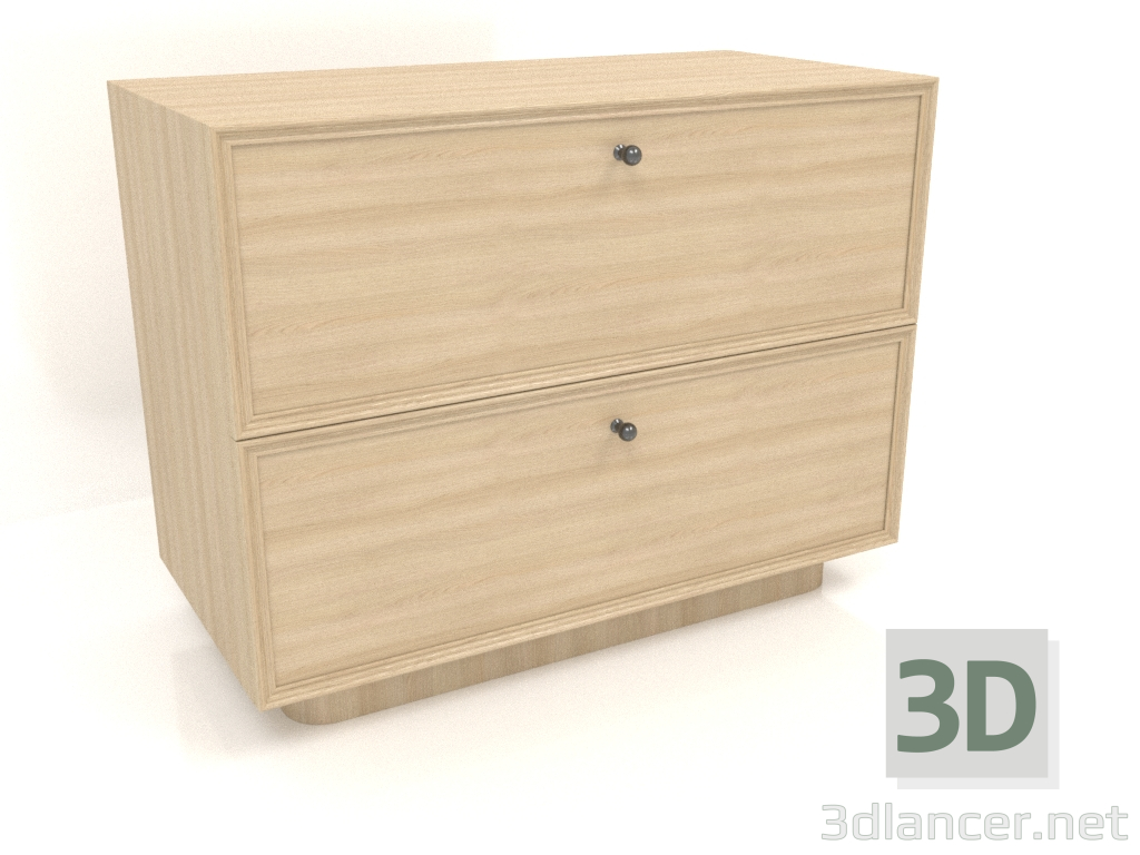 3d model Mueble TM 15 (800x400x621, blanco madera) - vista previa
