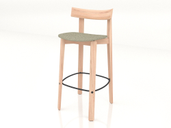Bar stool Nora with fabric upholstery (light)