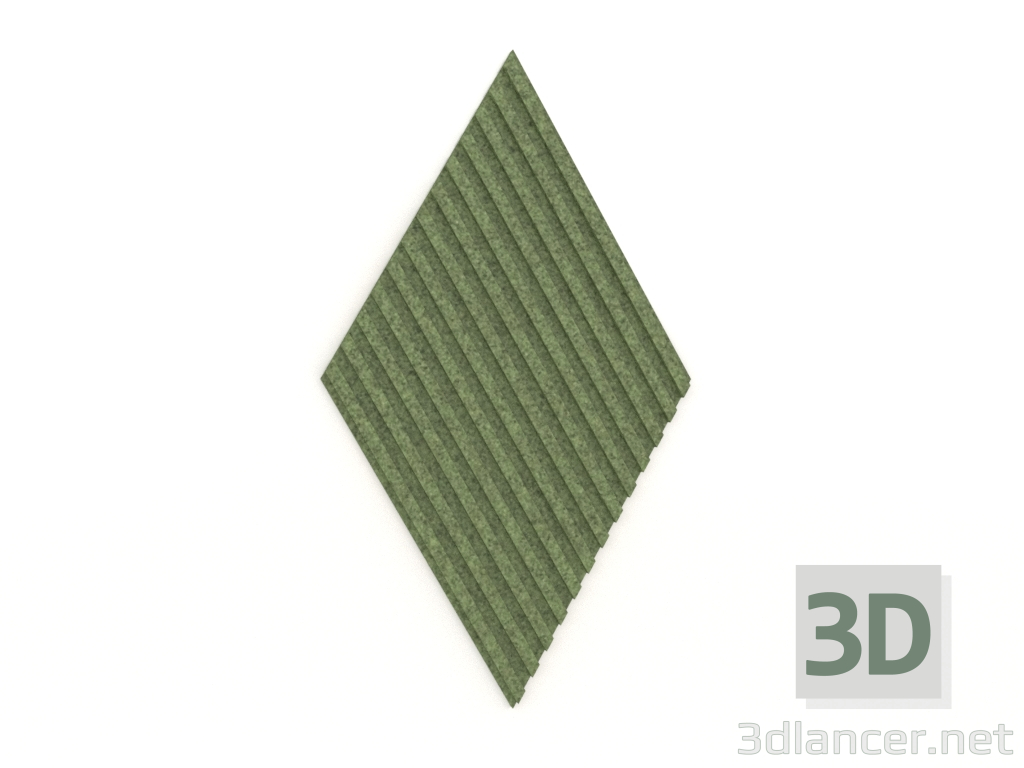 3D modeli 3D duvar paneli ŞERİT (yeşil) - önizleme