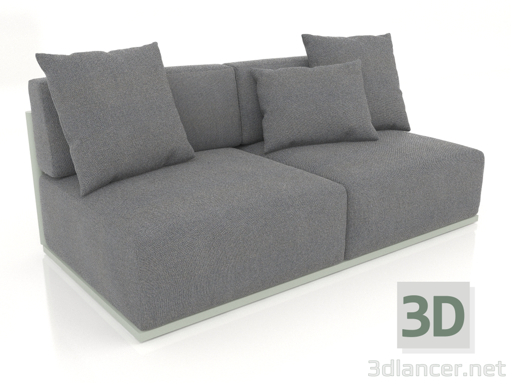 modèle 3D Module canapé section 4 (Gris ciment) - preview