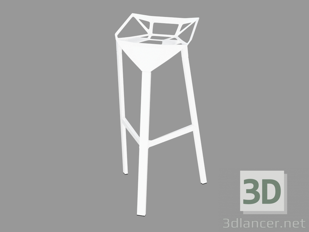 3D Modell Bar Ein Stuhl - Vorschau