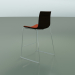 3d model Bar chair 0477 (on a sled, with a front upholstery, wenge) - preview