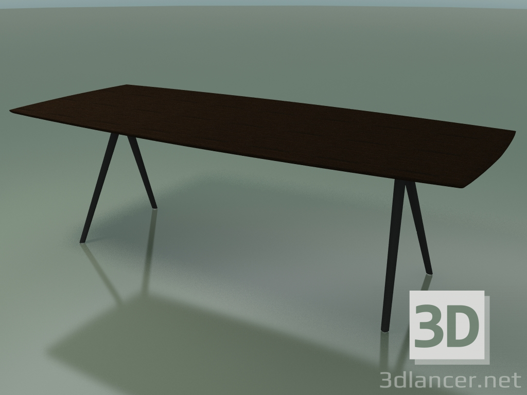 3d модель Стол со столешницей в форме мыла 5421 (H 74 - 100x240 cm, ножки 150 °, veneered L21 wenge, V44) – превью
