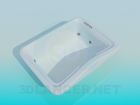 3d model Rectangular tub-jacuzzi - preview 3d model Rectangular tub-jacuzzi - preview