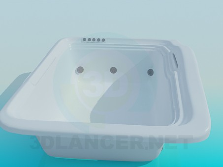 3d model Rectangular tub-jacuzzi - preview 3d model Rectangular tub-jacuzzi - preview