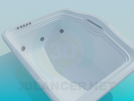 3d model Rectangular tub-jacuzzi - preview 3d model Rectangular tub-jacuzzi - preview