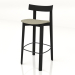 3d model Bar stool Nora upholstered in fabric (dark) - preview