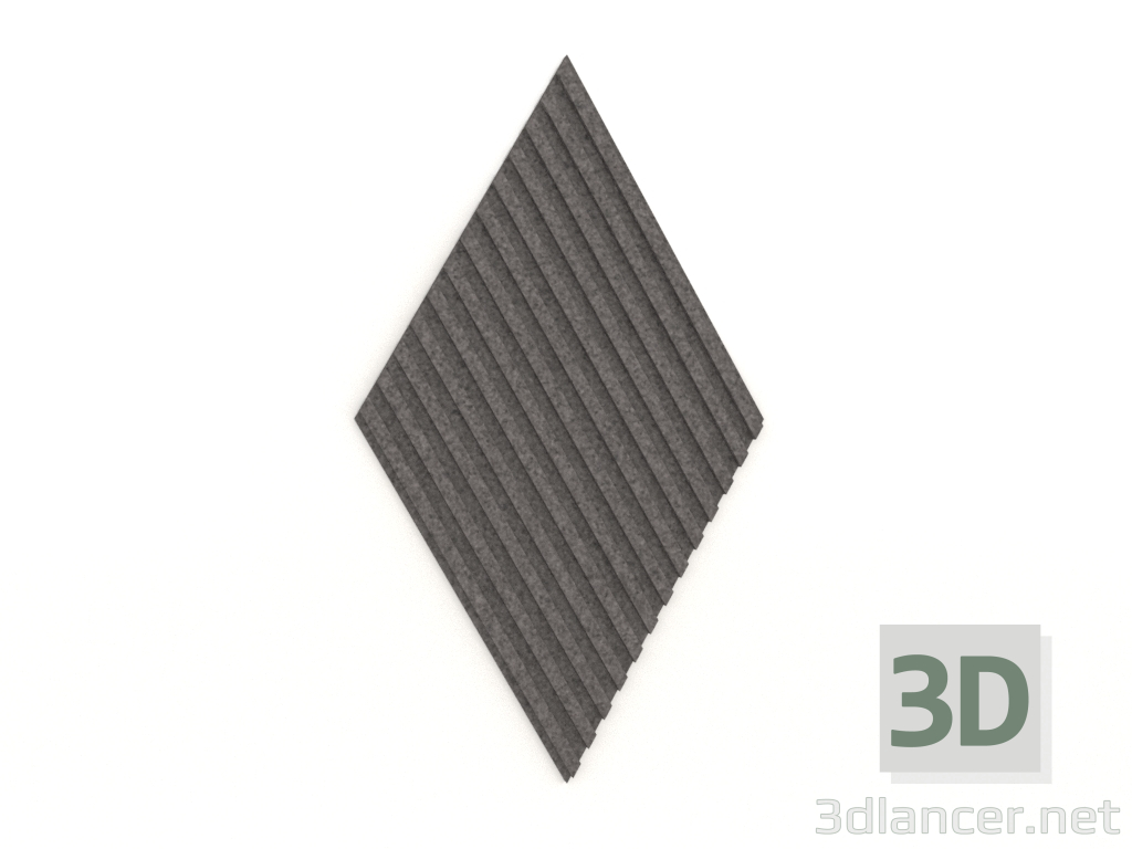 3d model 3D wall panel STRIPE (grey) - preview