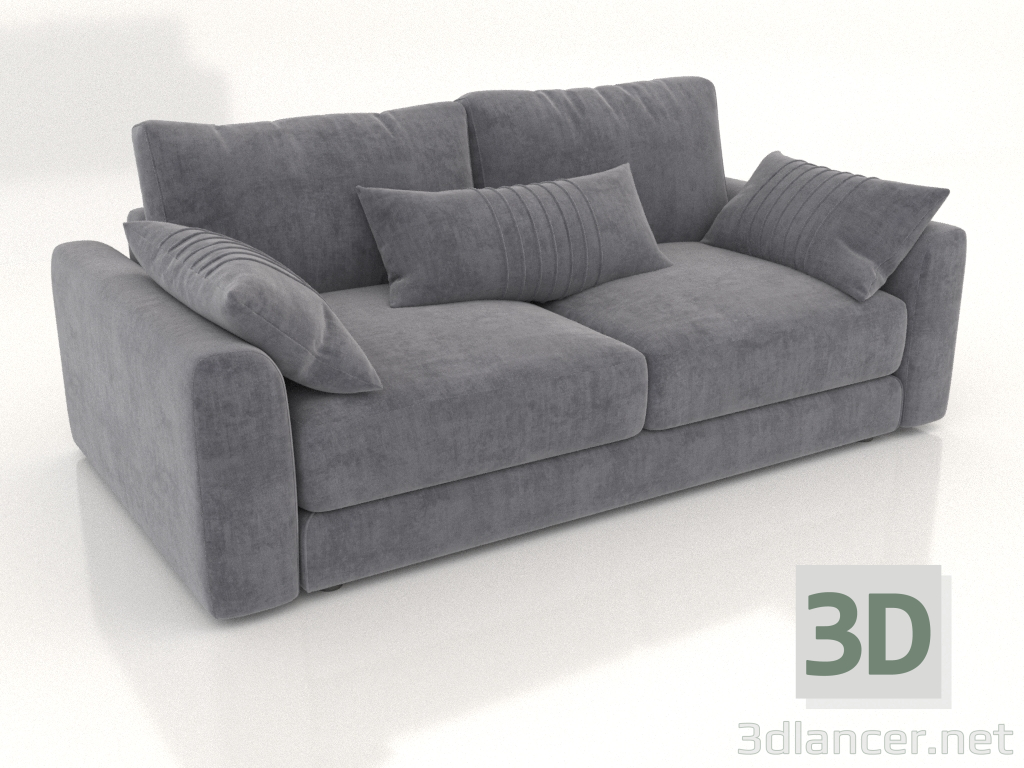 Modelo 3d Sofá-cama reto SHERLOCK (opção de estofamento 3) - preview