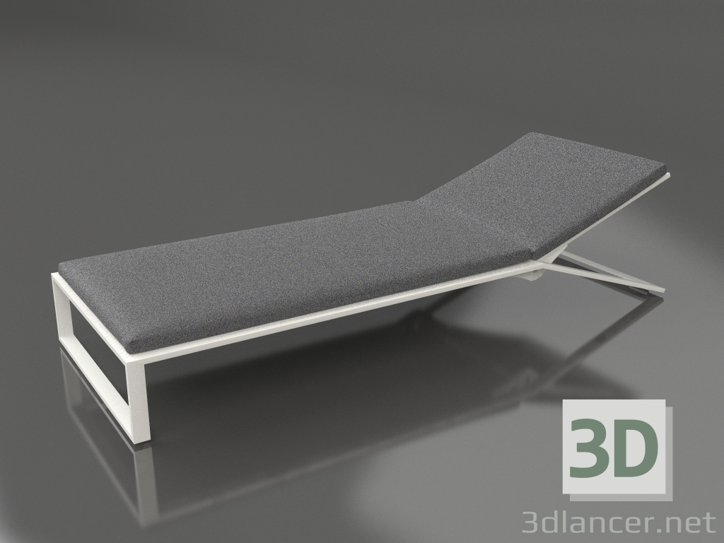 modello 3D Chaise longue (Grigio agata) - anteprima