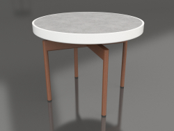 Round coffee table Ø60 (White, DEKTON Kreta)