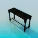 3d model Narrow table - preview