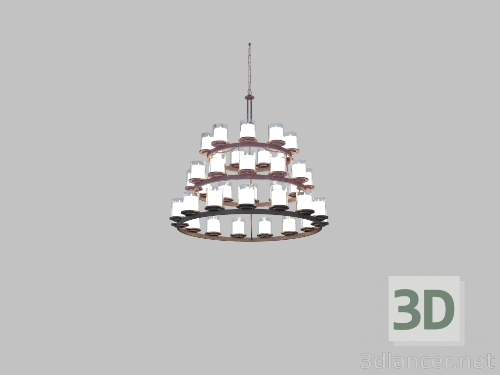 modello 3D Lampadario (35015 + 12 + 9C) - anteprima
