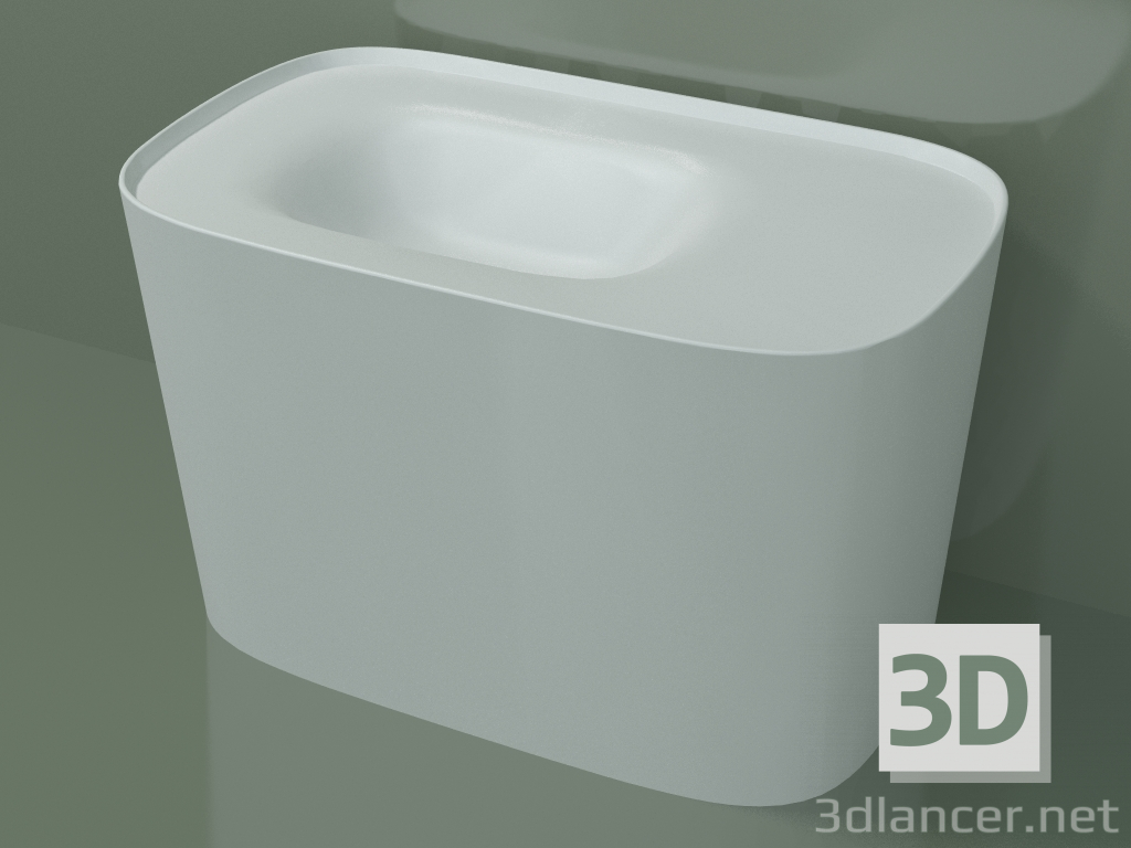 modello 3D Lavabo da appoggio (sx, L 80, P 48, H 50 cm) - anteprima