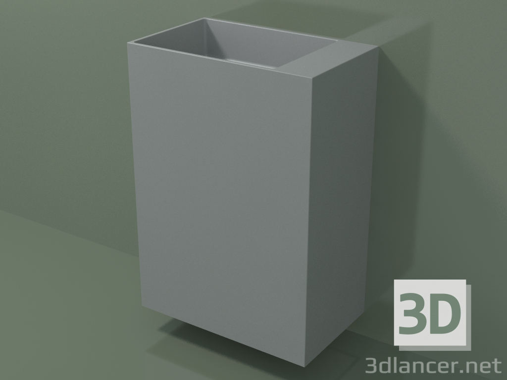 modèle 3D Lavabo suspendu (03UN36103, gris argenté C35, L 60, P 36, H 85 cm) - preview