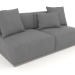 Modelo 3d Módulo de sofá seção 4 (cinza quartzo) - preview