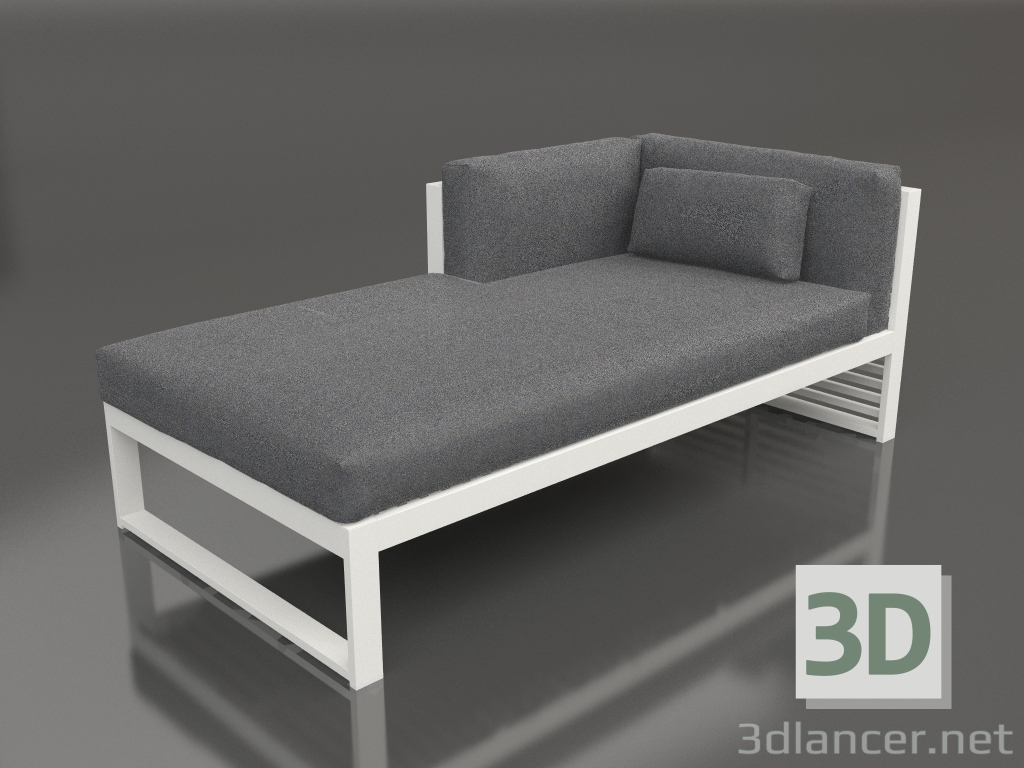 3D modeli Modüler kanepe, sol bölüm 2 (Akik gri) - önizleme