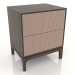 modèle 3D Table de chevet FARGO 2 tiroirs avec façades fraisées (beige, chêne foncé, option 3) - preview