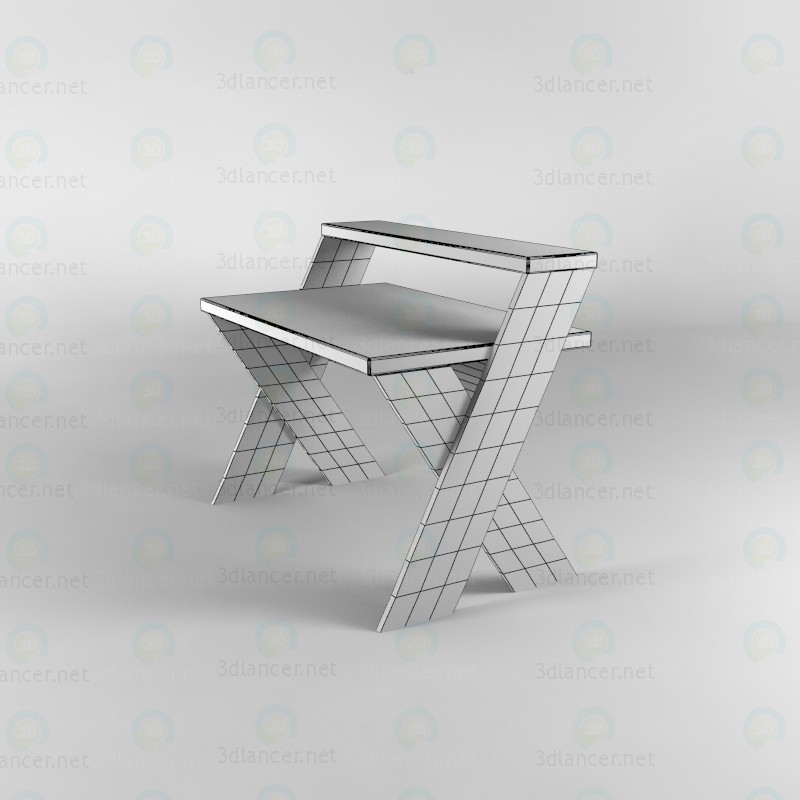 Escritorio de computadora 3D modelo Compro - render Escritorio de computadora 3D modelo Compro - render