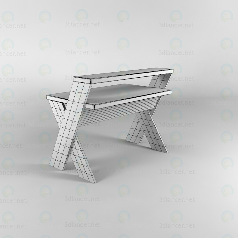 Escritorio de computadora 3D modelo Compro - render Escritorio de computadora 3D modelo Compro - render