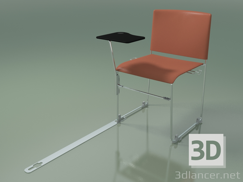 modello 3D Sedia impilabile con accessori 6600 (polipropilene ruggine, CRO) - anteprima