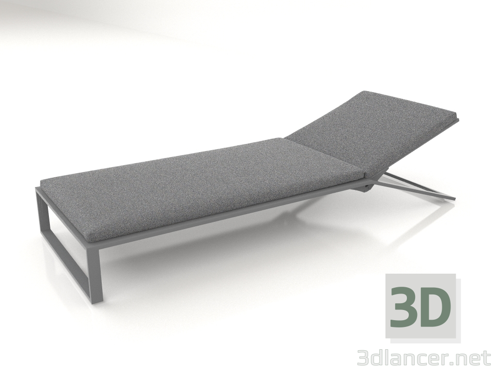 modello 3D Sedia a sdraio (Antracite) - anteprima