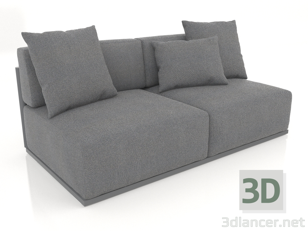 modello 3D Modulo divano sezione 4 (Antracite) - anteprima