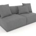 3d model Sofa module section 4 (Anthracite) - preview