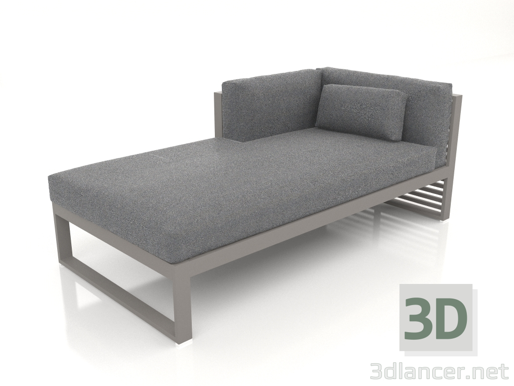 3D modeli Modüler kanepe, sol bölüm 2 (Kuvars grisi) - önizleme