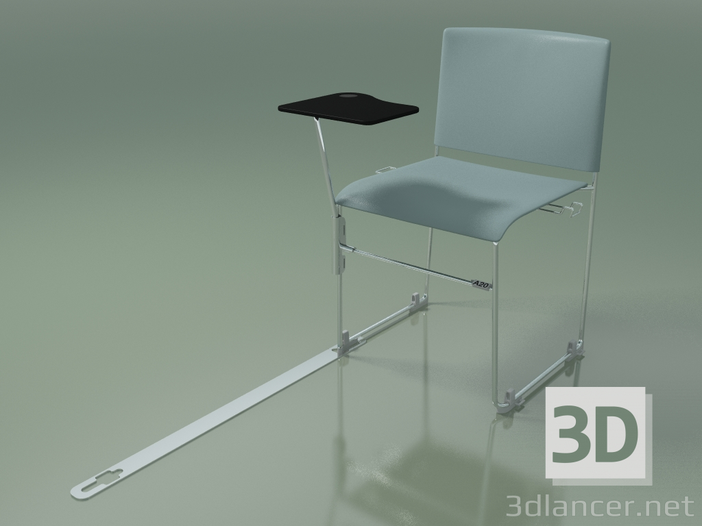 modèle 3D Chaise empilable avec accessoires 6600 (polypropylène Petrol, CRO) - preview