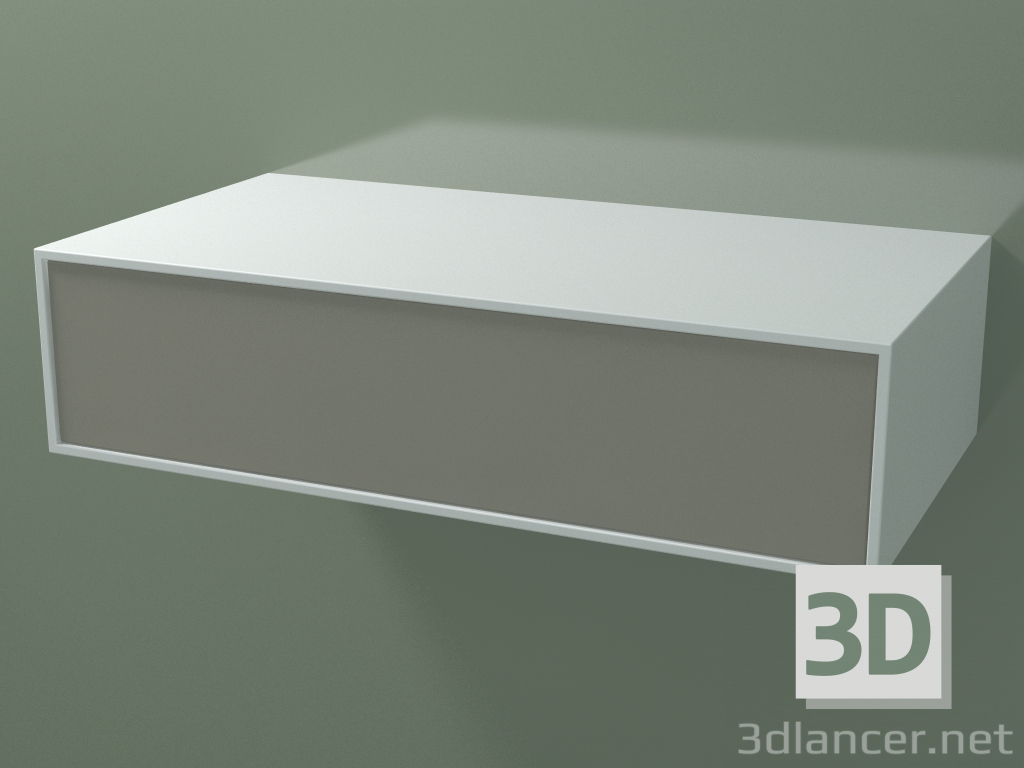modèle 3D Boîte (8AUDAB01, Glacier White C01, HPL P04, L 96, P 50, H 24 cm) - preview