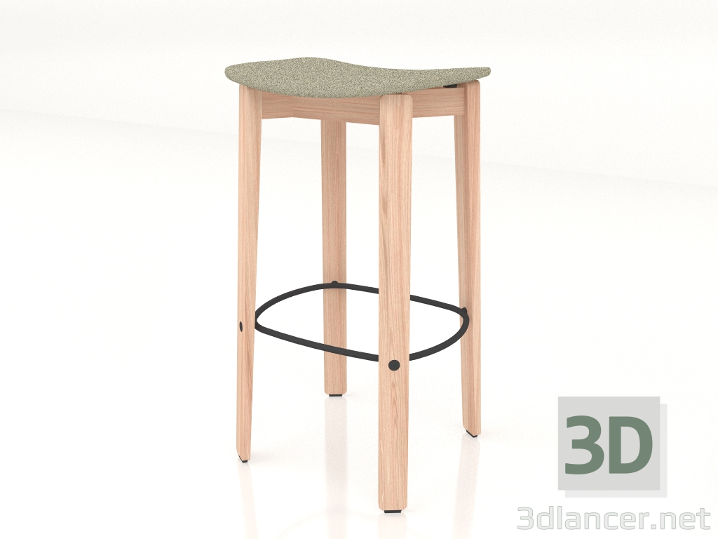 3D modeli Kumaş döşemeli bar taburesi Nora (hafif) - önizleme