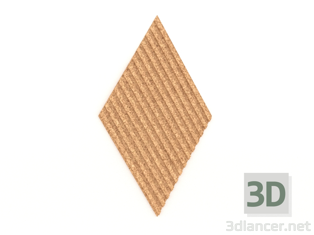 3d model 3D wall panel STRIPE (natural) - preview
