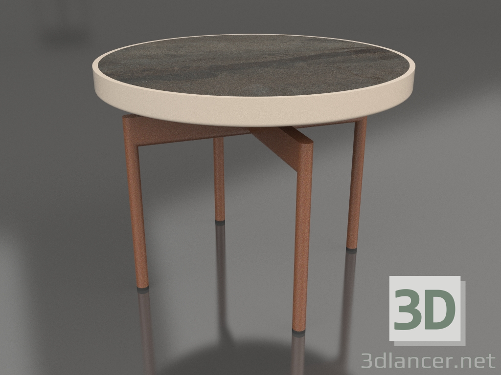 modèle 3D Table basse ronde Ø60 (Sable, DEKTON Radium) - preview
