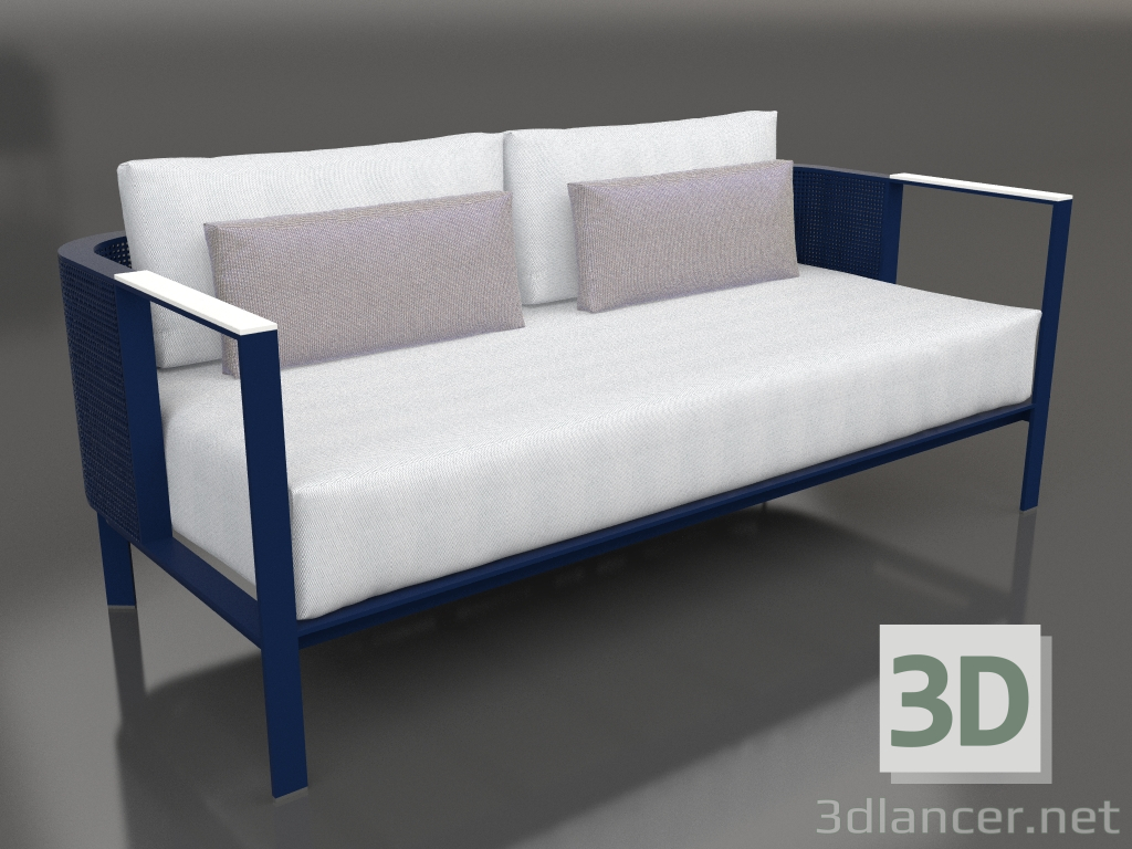 Modelo 3d Sofá de 2 lugares (azul noite) - preview