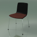 3d model Chair 3973 (4 metal legs, with a pillow on the seat, black birch) - preview
