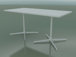 Стол прямоугольный с двойной базой 5527, 5507 (H 74 - 79x179 cm, White, V12)