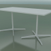 3D Modell Rechteckiger Tisch mit doppelter Basis 5527, 5507 (H 74 - 79x179 cm, Weiß, V12) - Vorschau