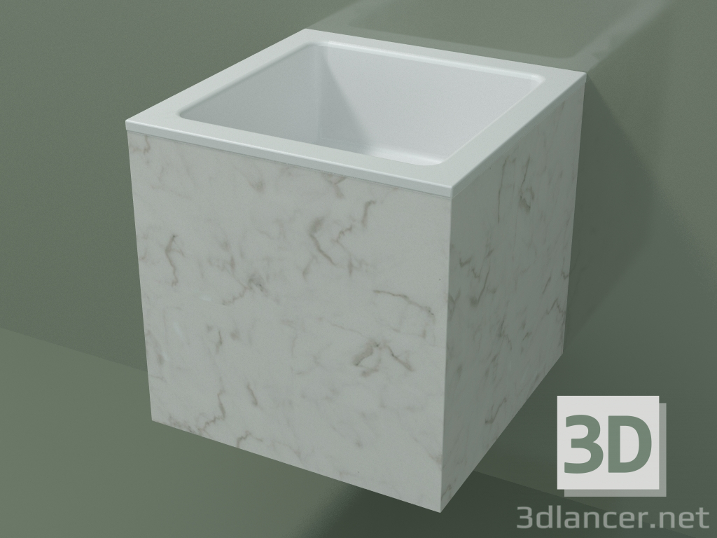 modello 3D Lavabo sospeso (02R112101, Carrara M01, L 36, P 36, H 36 cm) - anteprima
