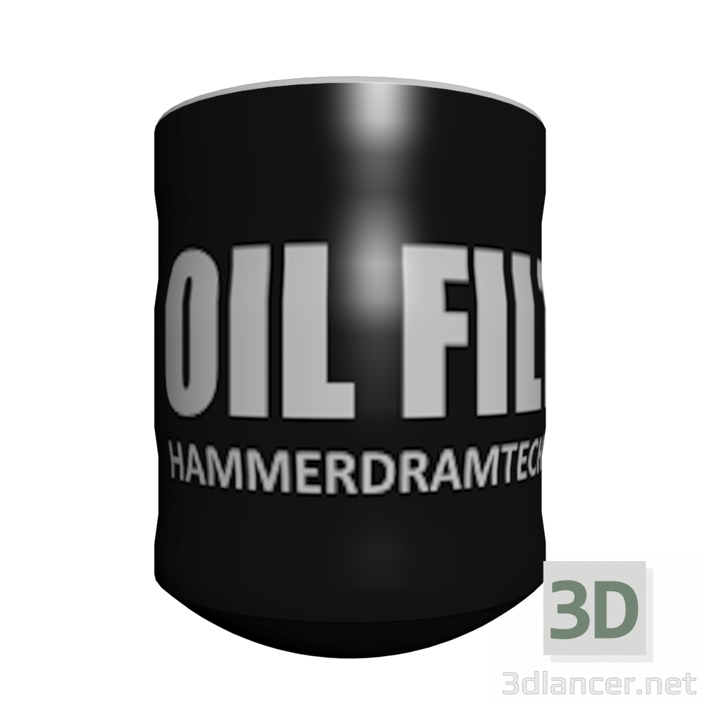 modèle 3D Filtre à huile 01 - preview