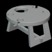 3d Wooden wine table model buy - render